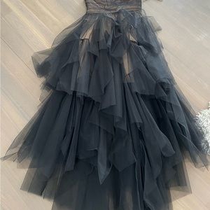 NWT sz 4 ball gown/maxi tulle 1 shoulder by BCBGMAXAZRIA